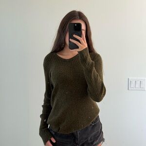 Karen Scott Olive Green Women's Sweater